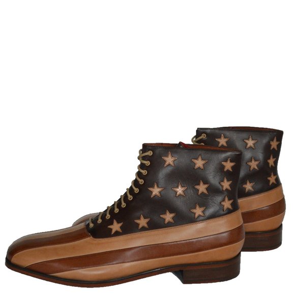 Florsheim Duckie Brown Flag Leather Boots SZ US 9 EU 42 NWOB main image 6